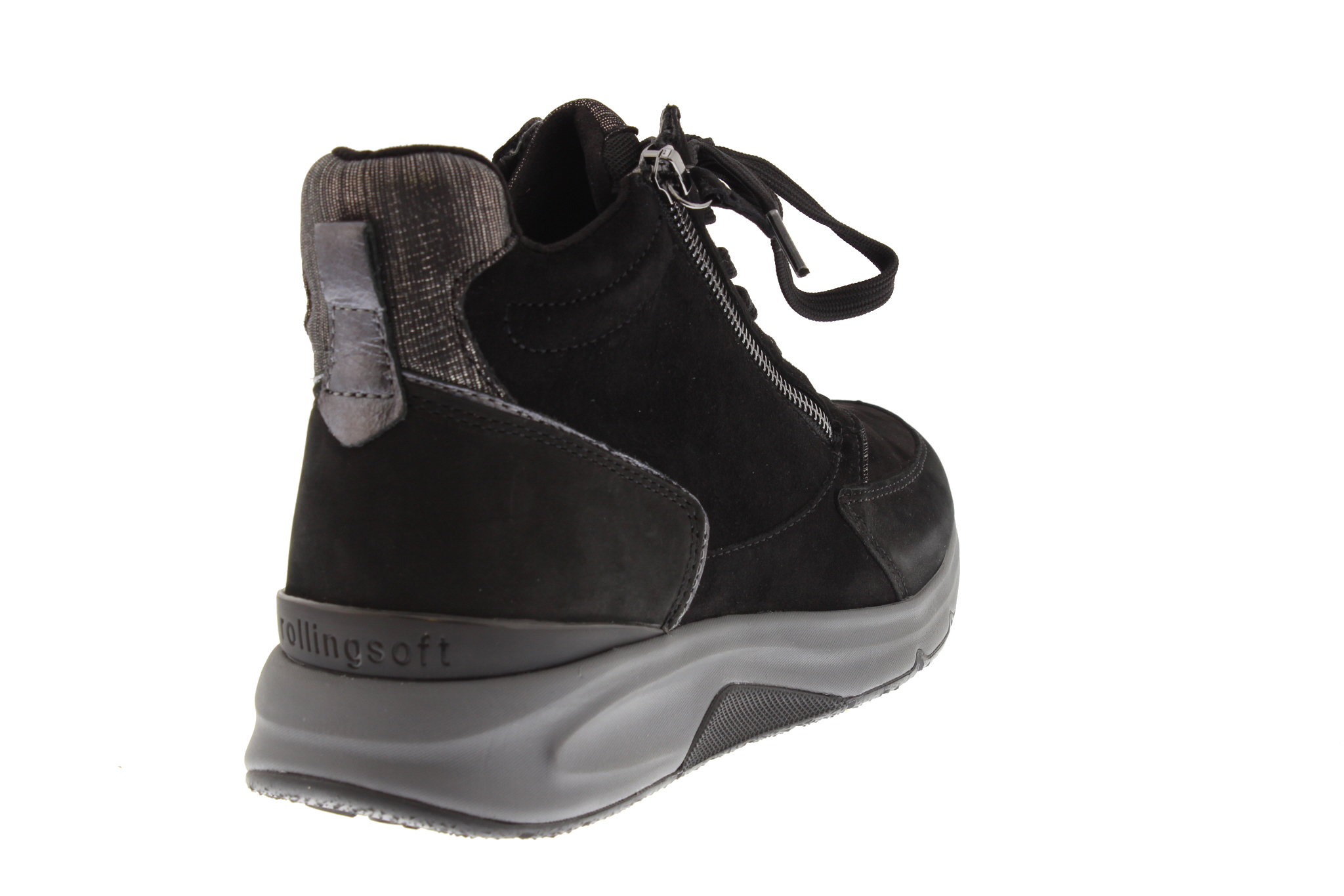 Rollingsoft veterschoenen zwart
