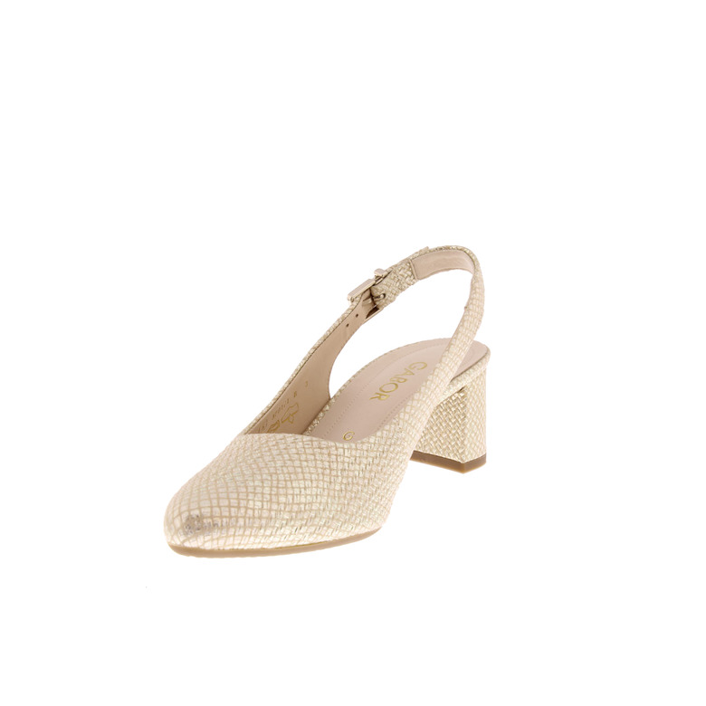 Gabor slingbacks goud 3